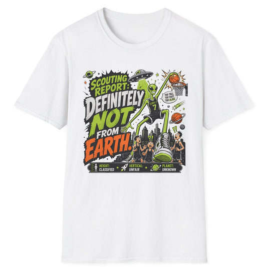 Alien Scouting Report T-Shirt — "Definitely Not From Earth" Funny UFO Graphic Tee