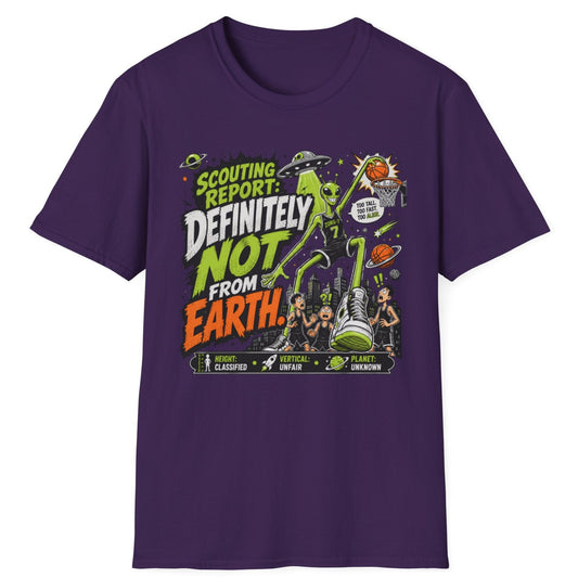 Alien Scouting Report T-Shirt — "Definitely Not From Earth" Funny UFO Graphic Tee