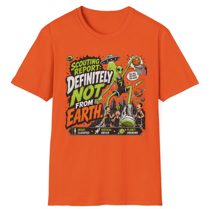 Alien Scouting Report T-Shirt — "Definitely Not From Earth" Funny UFO Graphic Tee